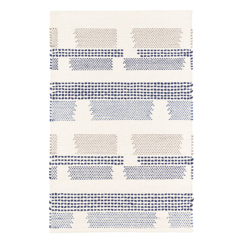 Tread Lightly Handwoven Cotton Rug | Navy