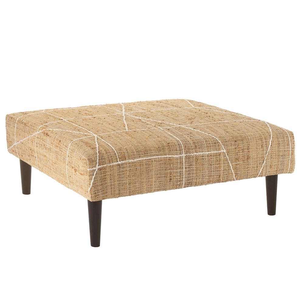 Judson Custom Rug Ottoman | Ivory