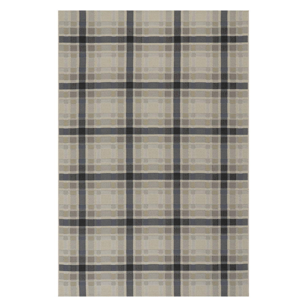 Mesael Modern Plaid Indoor Rug | Blue