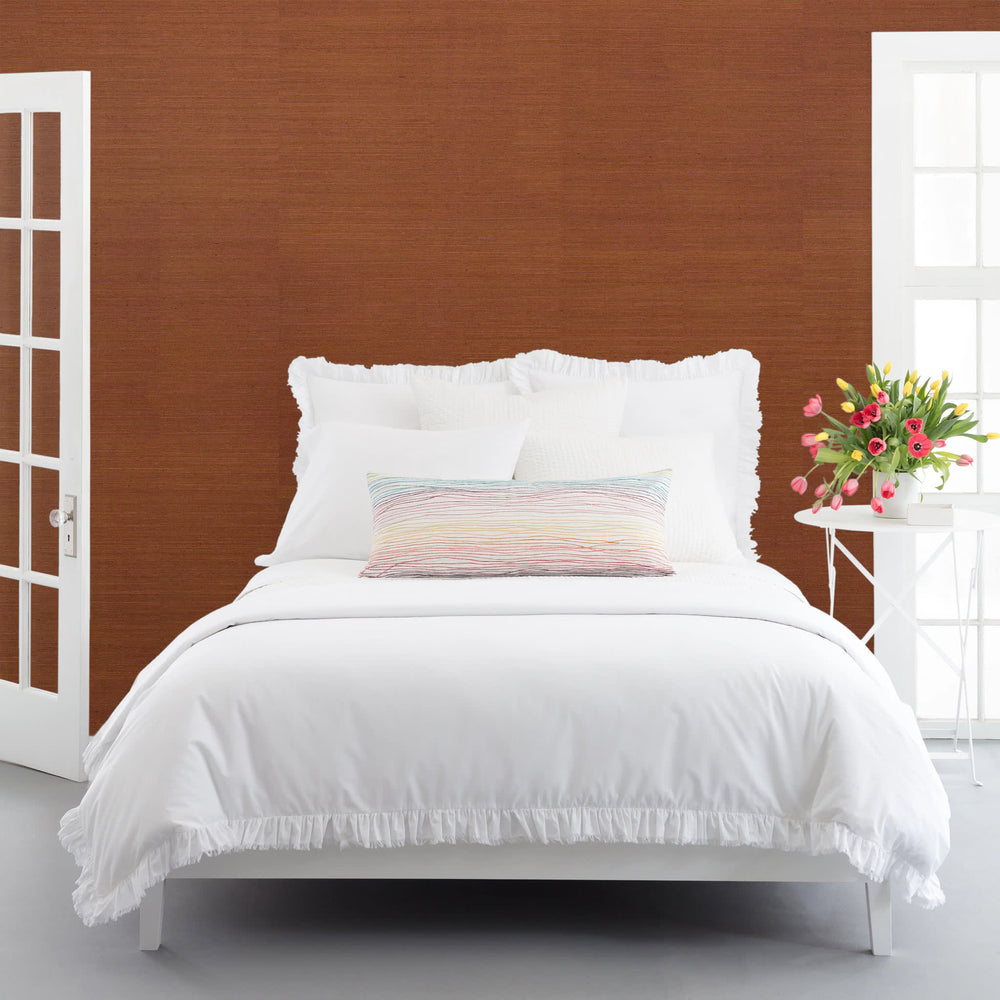 Samoa Grasscloth Wallpaper | Terracotta