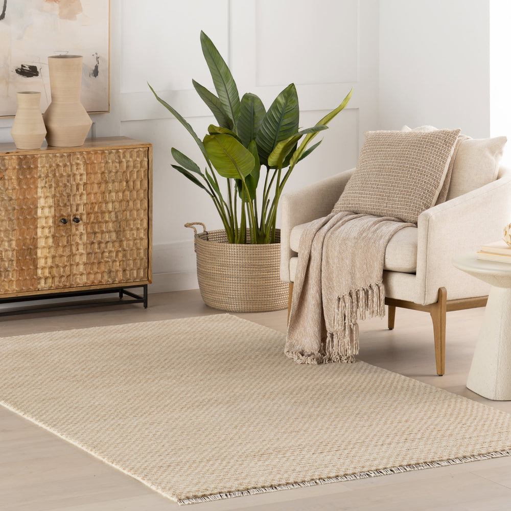 Pierce Hand Knotted Wool Rug | Wheat