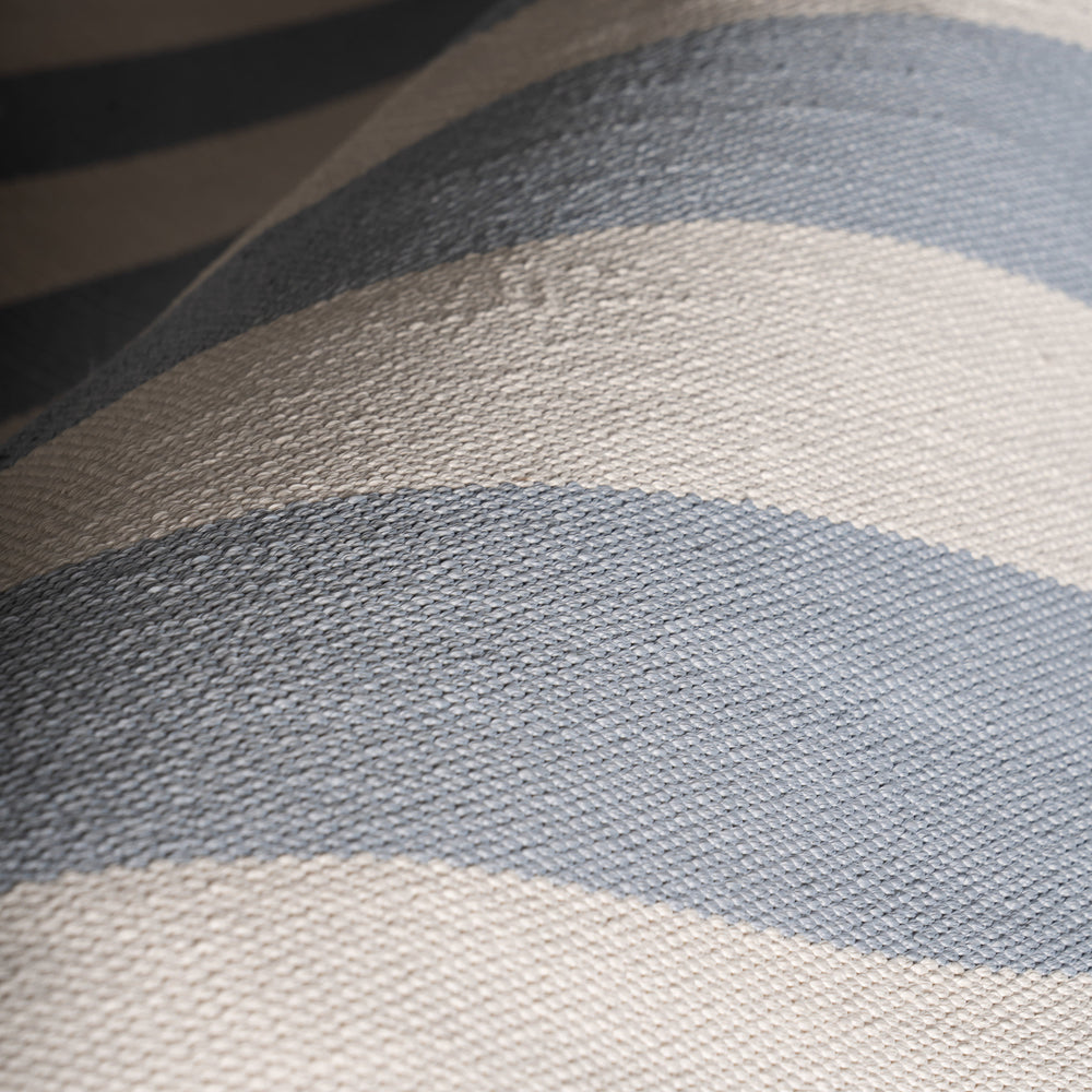 Banks Stripe Handwoven Indoor/Outdoor Rug | Swedish Blue