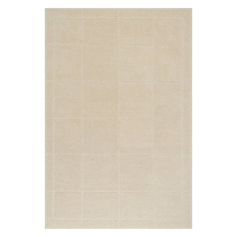 Sahar Solid Modern Wool Rug | Ivory