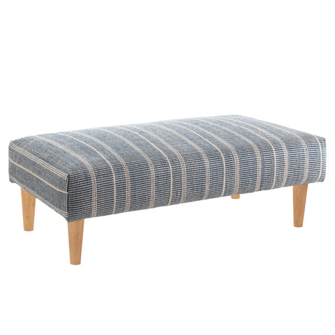 Samson Rectangle Rug Ottoman | Navy