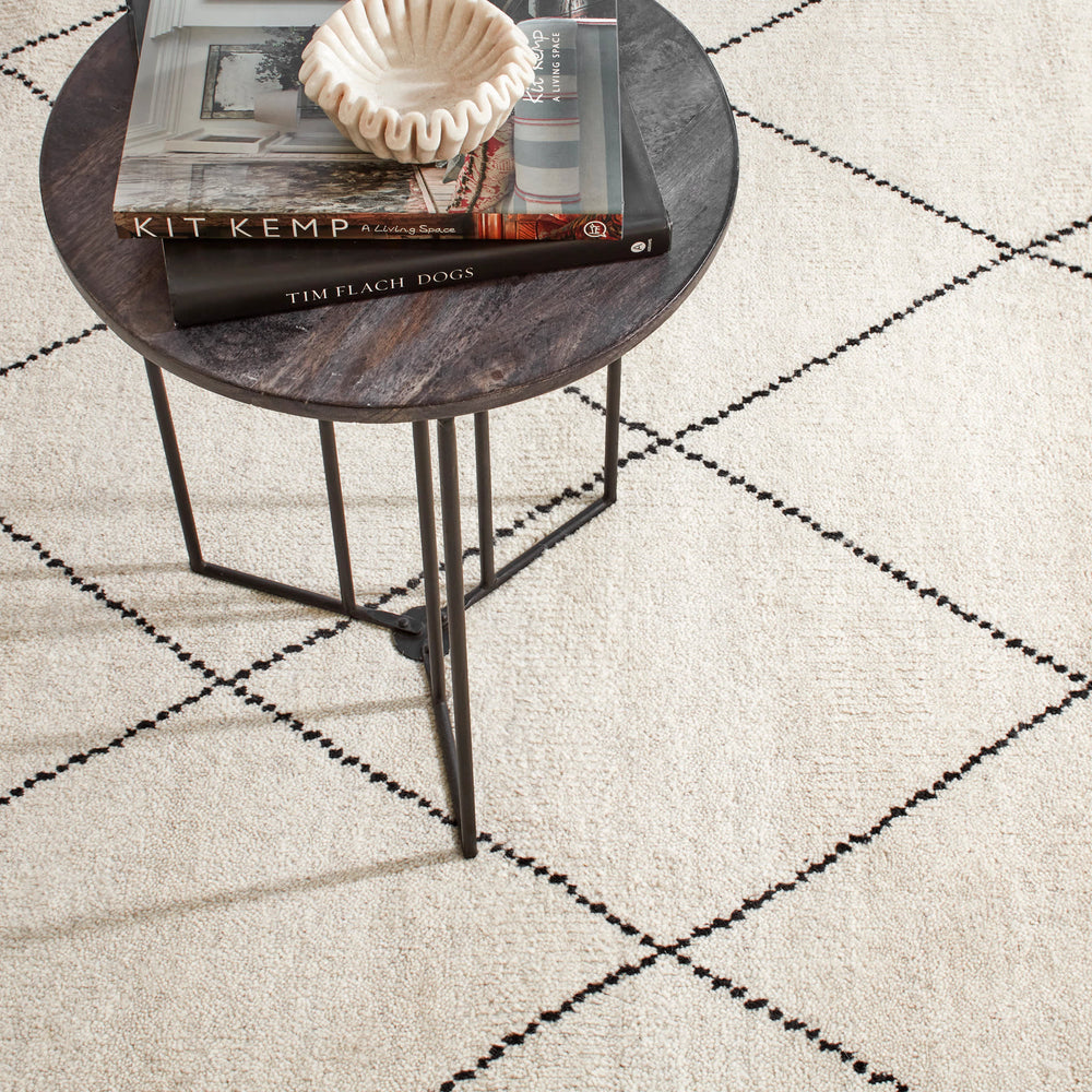 Numa Hand Knotted Wool Rug | Black