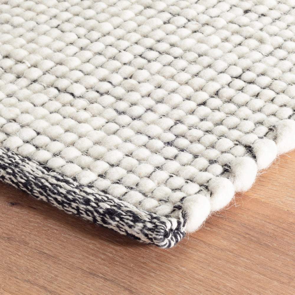 Network Handwoven Wool Rug | Black