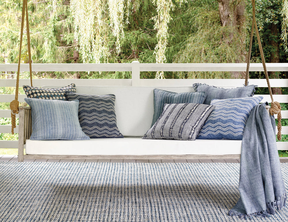 Phoenix Indigo Indoor/Outdoor Decorative Pillow Cover