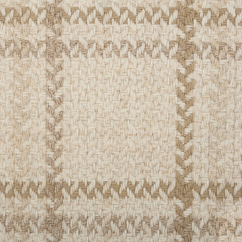 Rhona Plaid Woven Wool Custom Rug Swatch | Beige