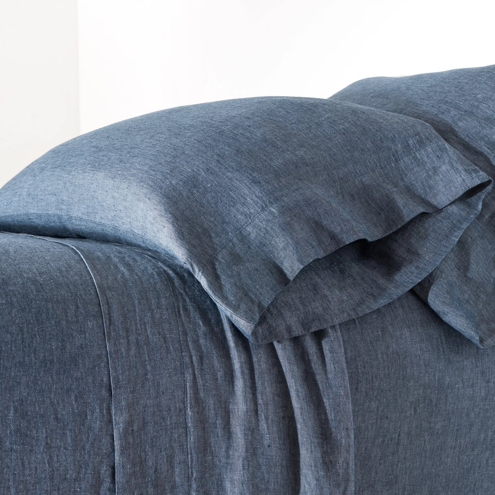 Jovi Linen Pillowcases | Ink