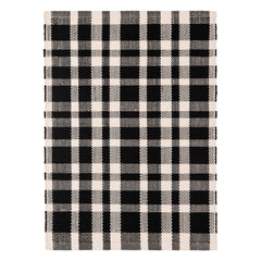 Tattersall Handwoven Indoor/Outdoor Rug | Black
