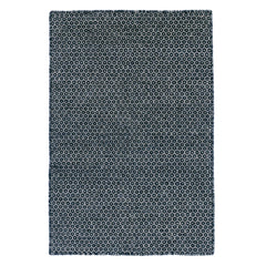 Honeycomb Handwoven Wool Rug | Indigo/Grey