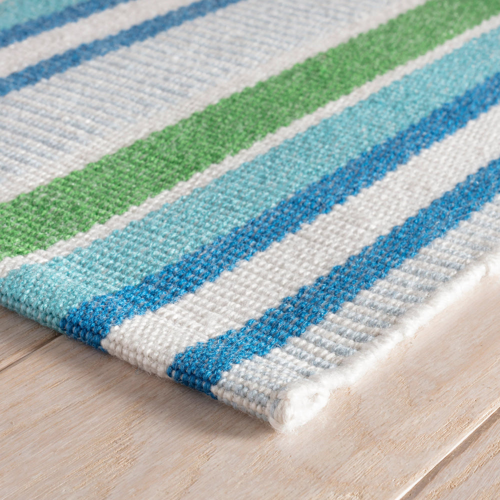 Always Greener Handwoven Indoor/Outdoor Rug | Cobalt/Green