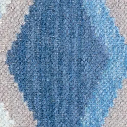 Safety Net Handwoven Wool Rug Swatch | Blue