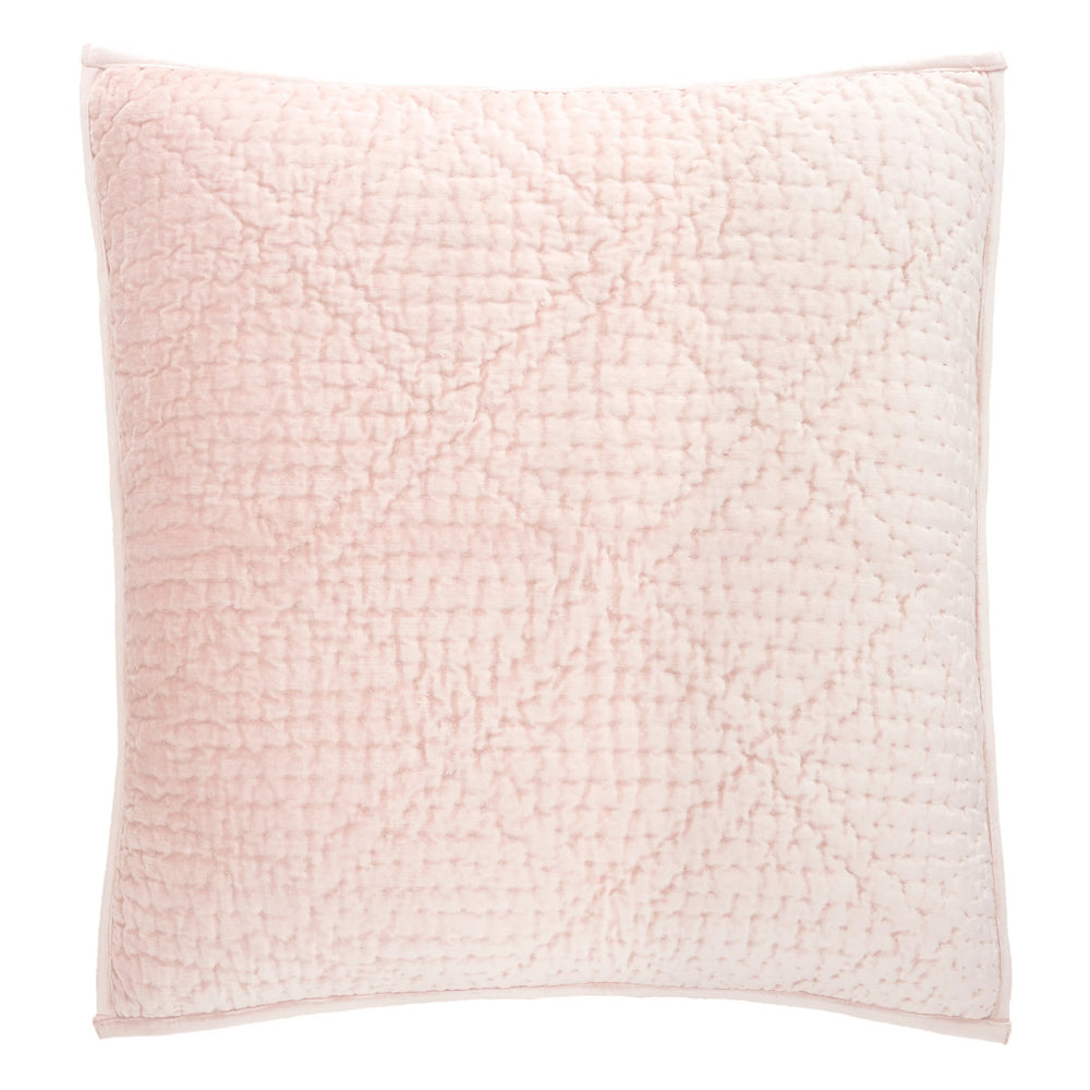 Parisienne Velvet Quilted Sham | Slipper Pink