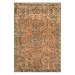 Marth Medallion Washable Rug | Brown