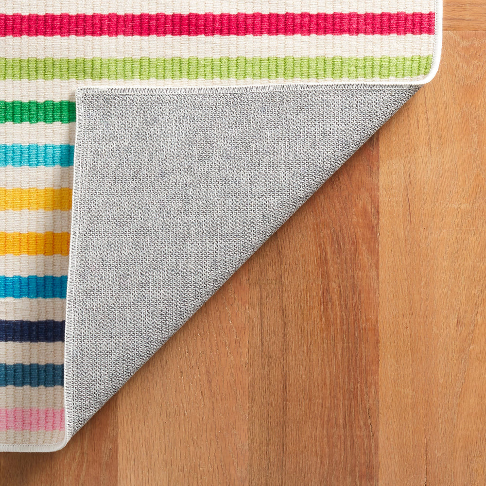 Rainbow Stripe Machine Washable Rug | Multi