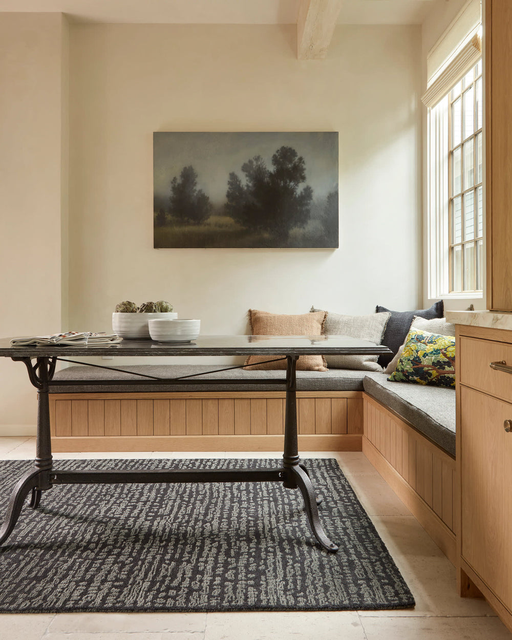 Mina Tufted Wool Custom Rug | Metal