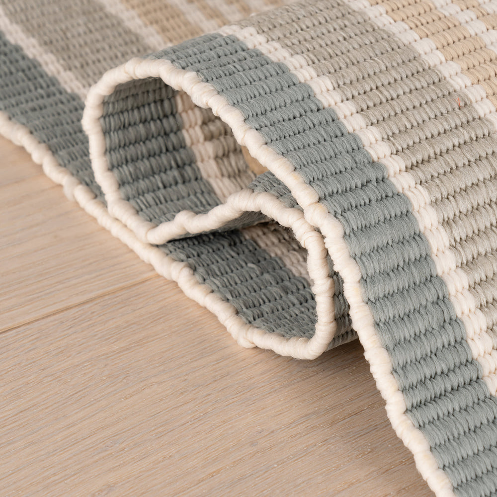 Mystic Stripe Handwoven Indoor/Outdoor Rug | Slate