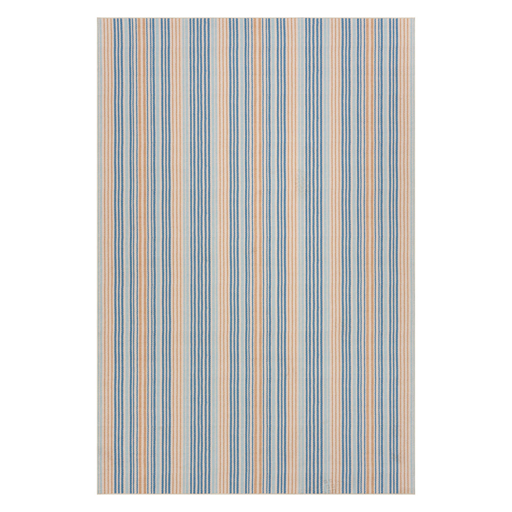 Stockholm Striped Machine Washable Rug | Blue