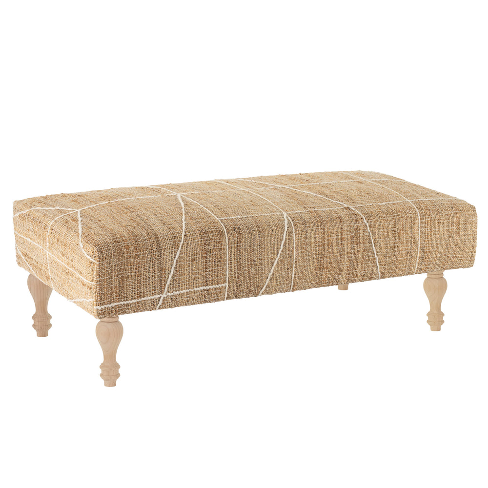 Judson Custom Rug Ottoman | Ivory