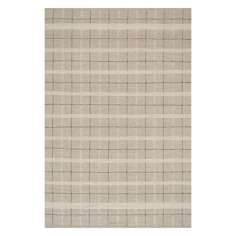 Downing Plaid Wool Rug by Nate Berkus | Grey