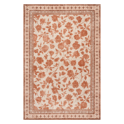 Botanica Hand-Tufted Botanical Wool-Blend Rug | Orange