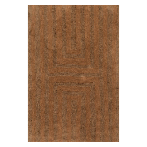 Shevina Handmade Washable Wool Rug | Brown