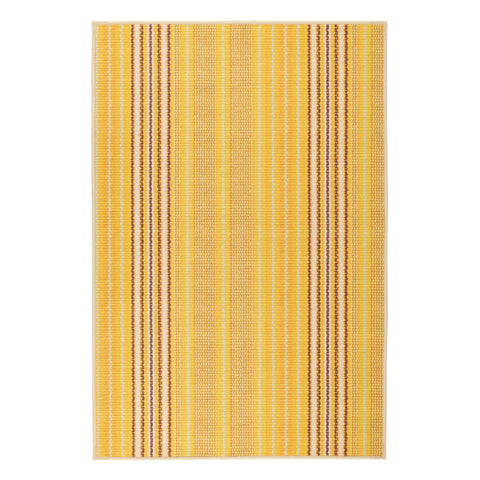 Sunflower Ticking Machine Washable Rug | Yellow
