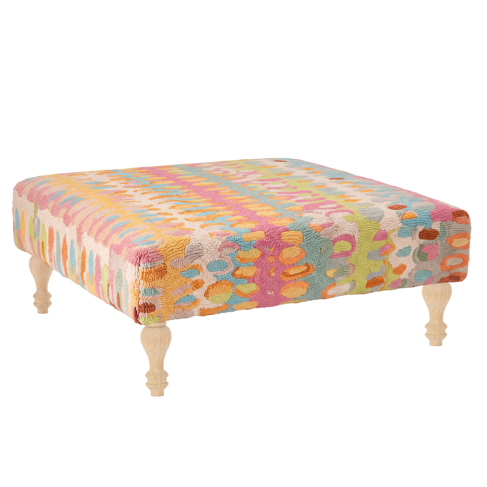 Paint Chip Rug Ottoman | Confetti