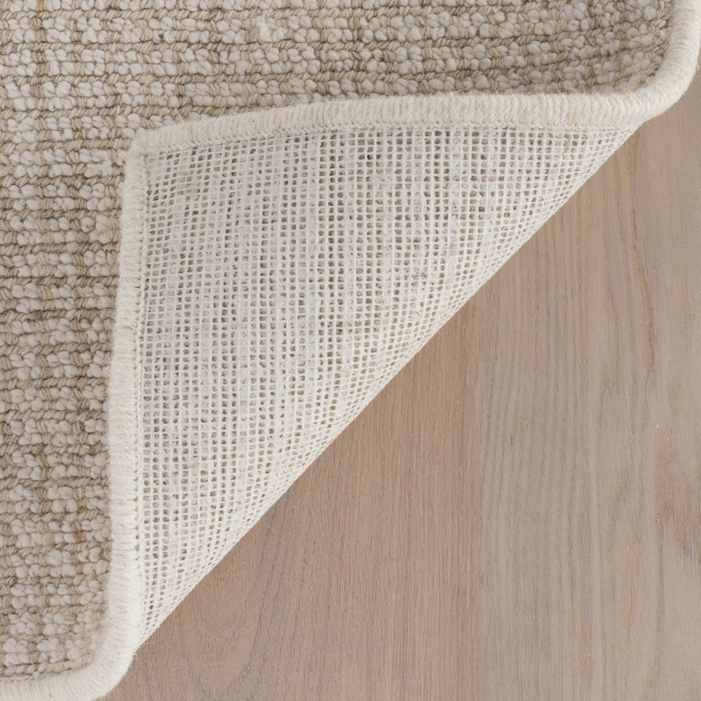 Yadira Geometric Woven Wool Custom Rug | Natural