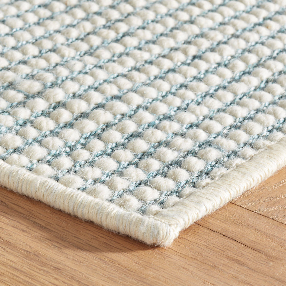 Pixel Woven Sisal/Wool Custom Rug | Sky