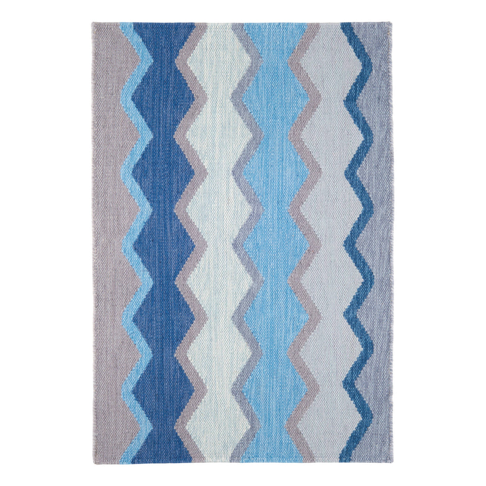 Safety Net Handwoven Indoor/Outdoor Rug | Blue