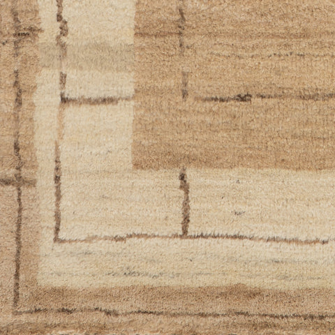 Mela Modern Bordered Rug Swatch | Brown