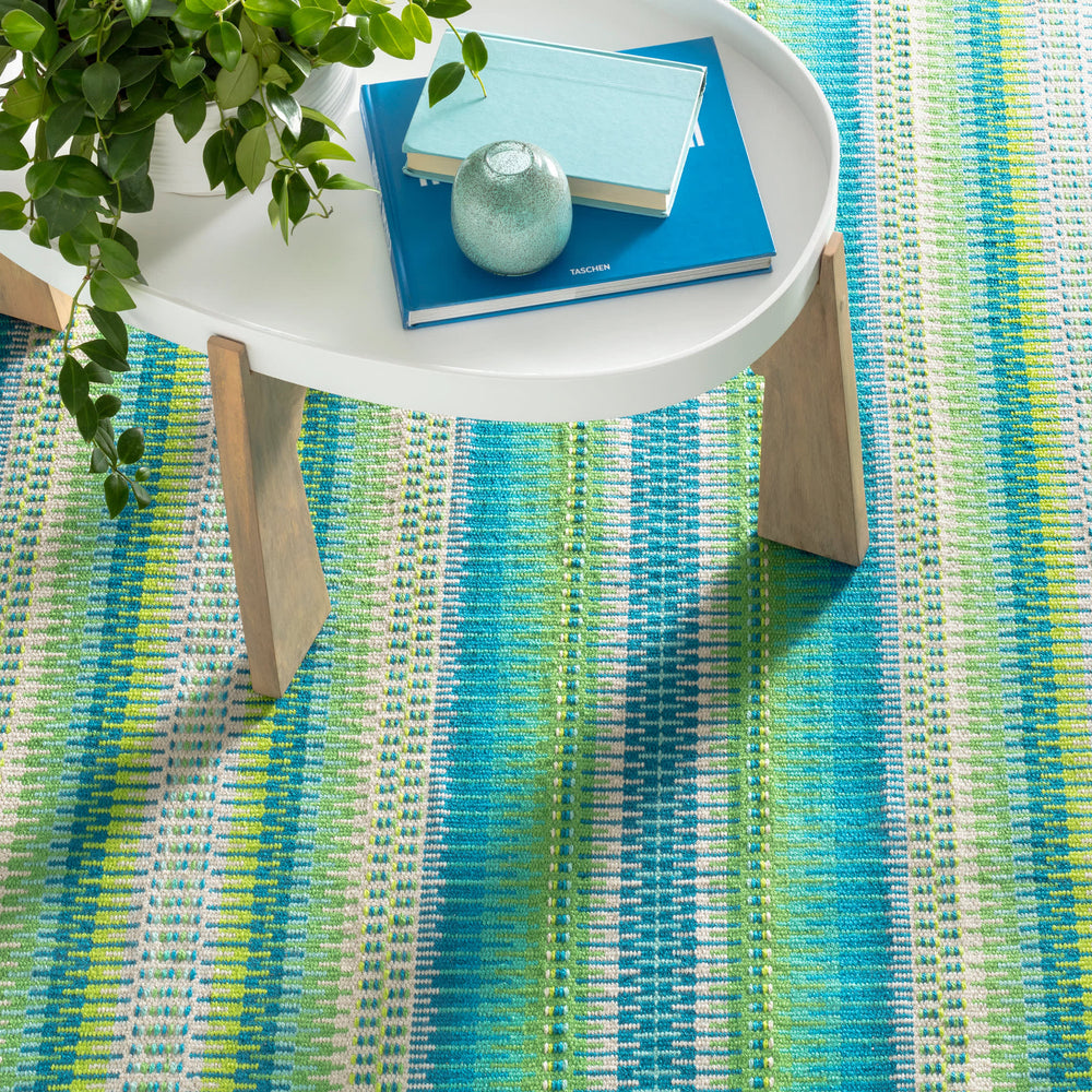 Folly Handwoven Indoor/Outdoor Rug | Blue/Green