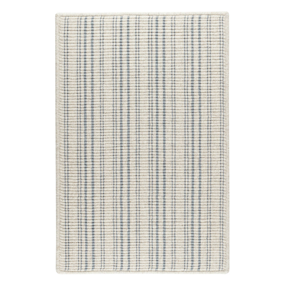 Warren Ticking Woven Wool Custom Rug | Slate