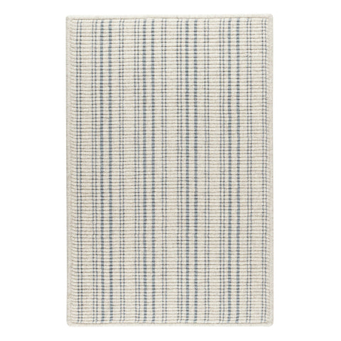 Warren Ticking Woven Wool Custom Rug | Slate