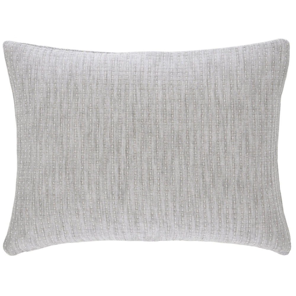 Pick Stitch Matelasse Sham | Grey