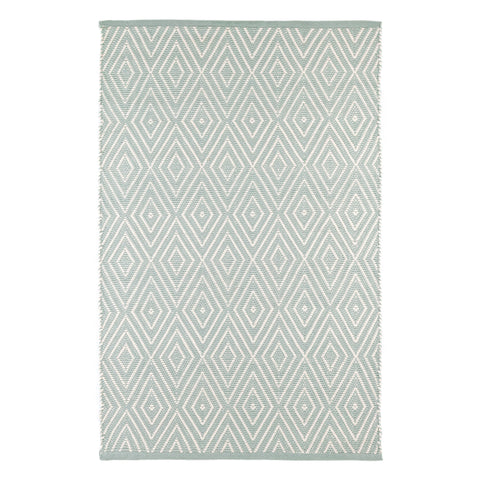 Diamond Handwoven Indoor/Outdoor Rug | Light Blue/Ivory