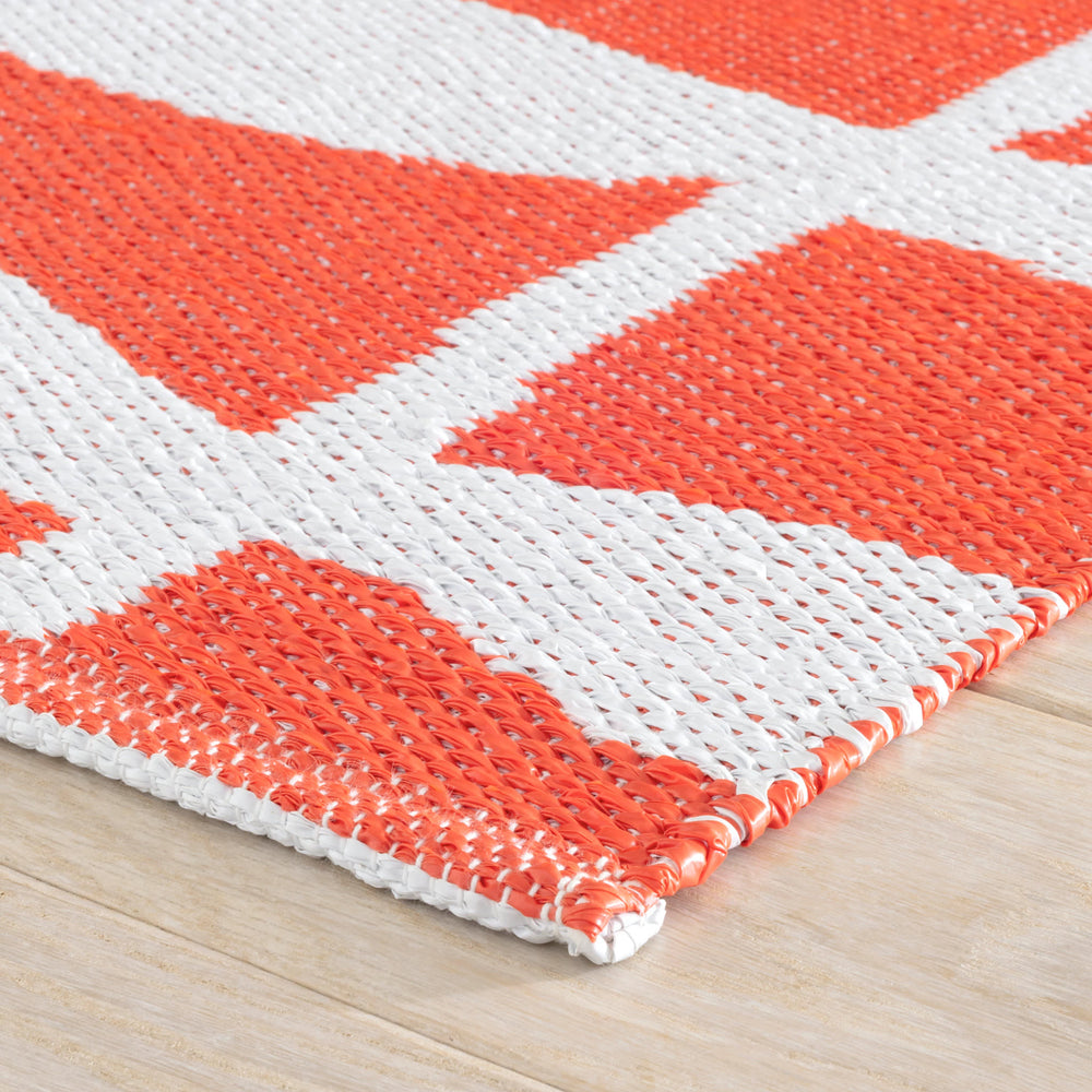 Circuit Handwoven Indoor/Outdoor Rug | Tangerine