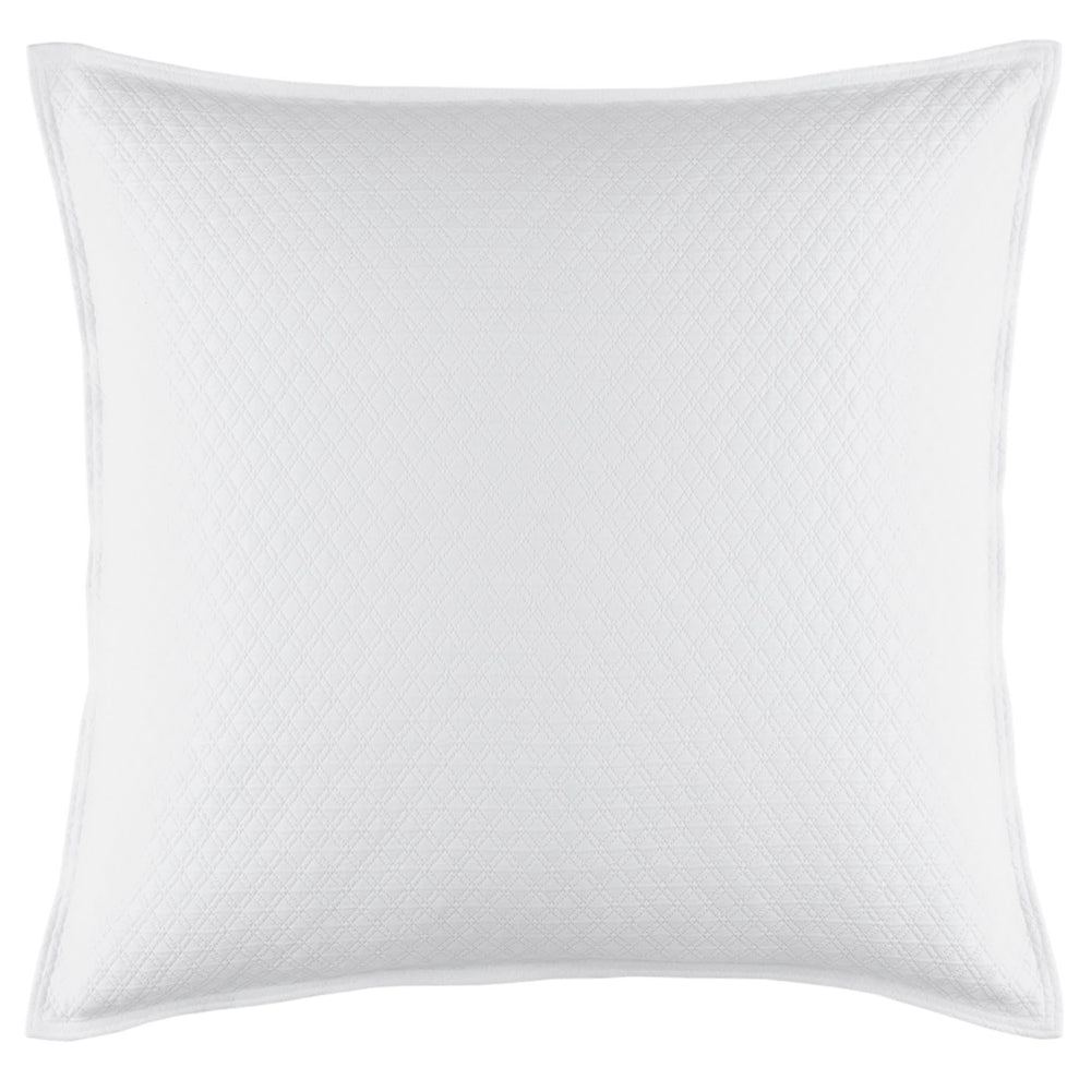 Diamond Matelasse Sham | White
