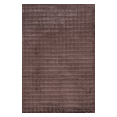 Ivana Checkered Plush Cloud Washable Rug | Dark Brown