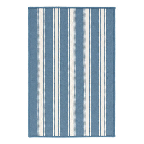 Maysville Stripe Woven Indoor/Outdoor Custom Rug | Slate