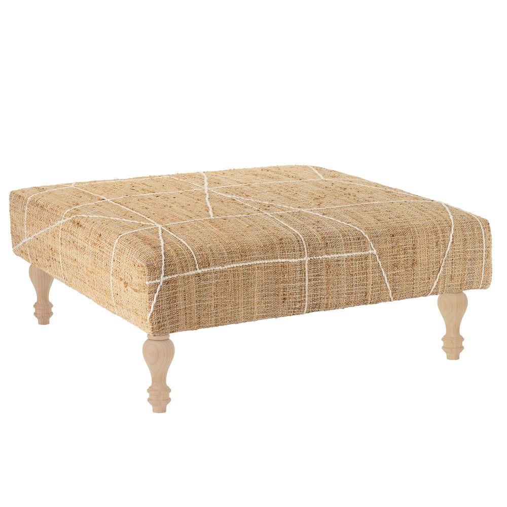 Judson Custom Rug Ottoman | Ivory
