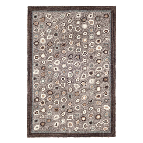 Cat's Paw Hand Micro Hooked Wool Rug | Grey