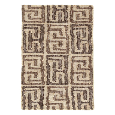 Auricula Handwoven Jute Rug | Brown