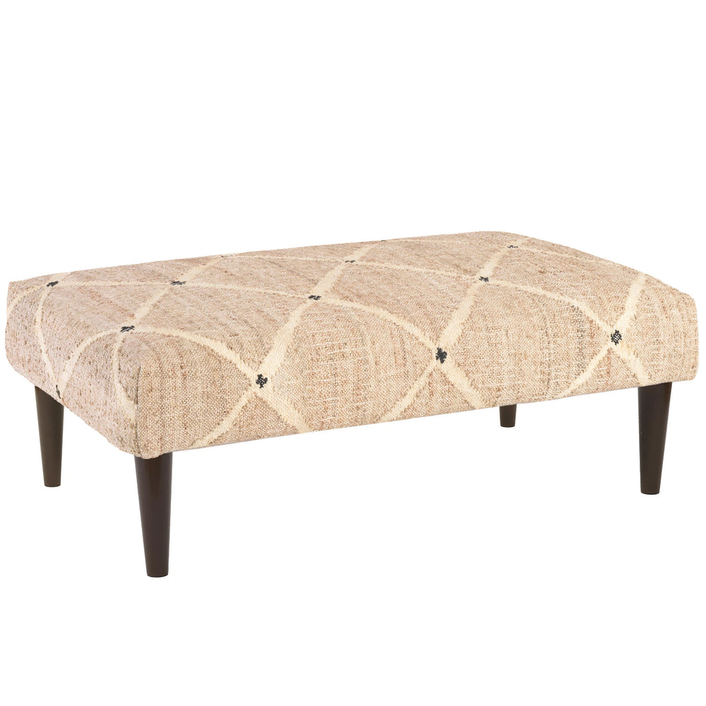 Kali Natural Custom Rug Ottoman | Natural