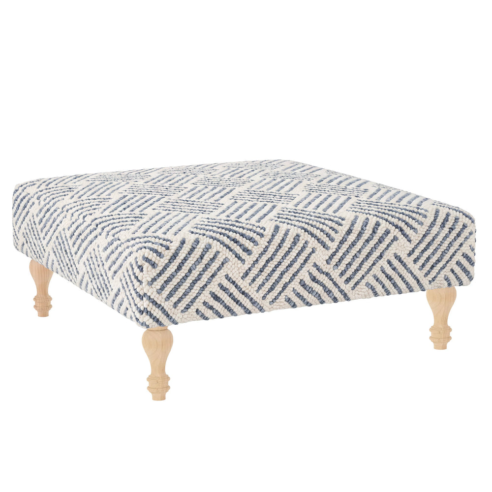 Layers Rug Ottoman | Indigo