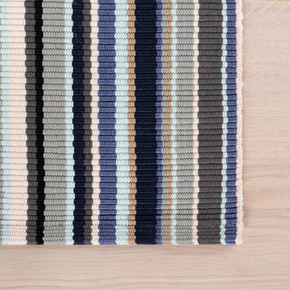 Westbrook Stripe Handwoven Indoor/Outdoor Rug | Blue