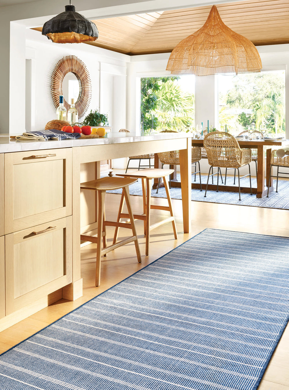 Samson Handwoven Indoor/Outdoor Custom Rug by Bunny Williams | Navy