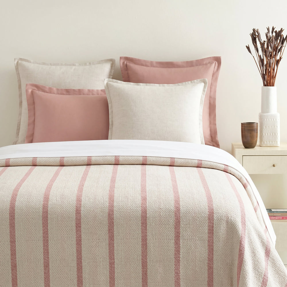 Lowen Stripe Blanket | Rose Quartz